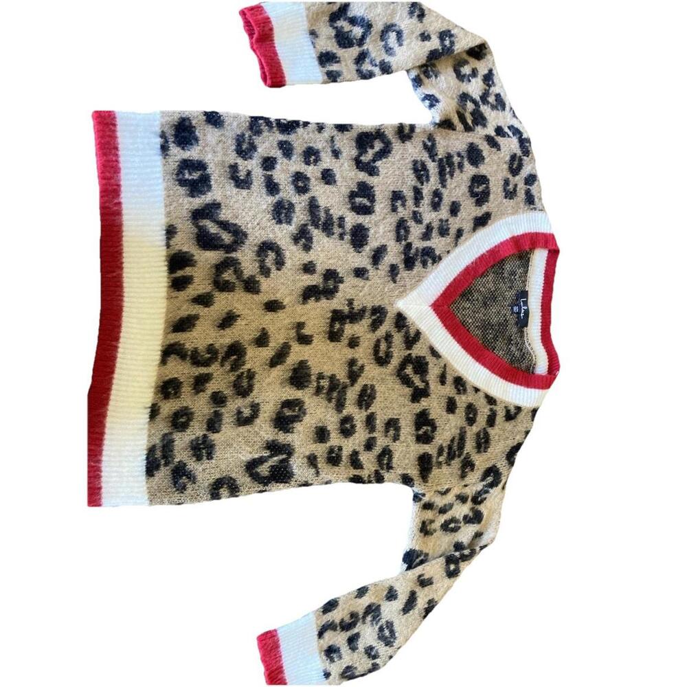 Lulus‎ Cheetah Print Fuzzy Sweater